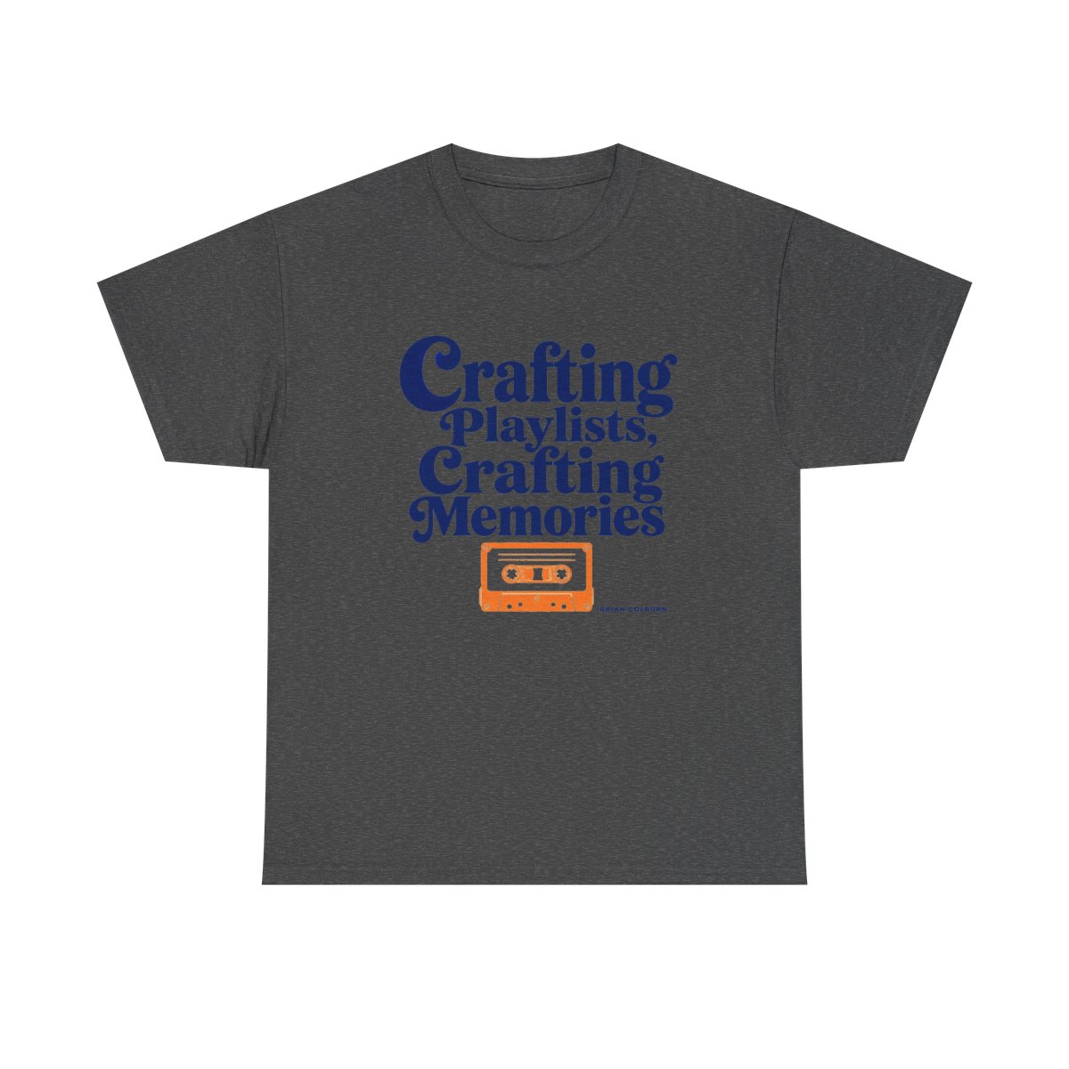 Mixtape "Crafting Playlists, Crafting Memories" Unisex Tee - alternate angle 2, merchandise