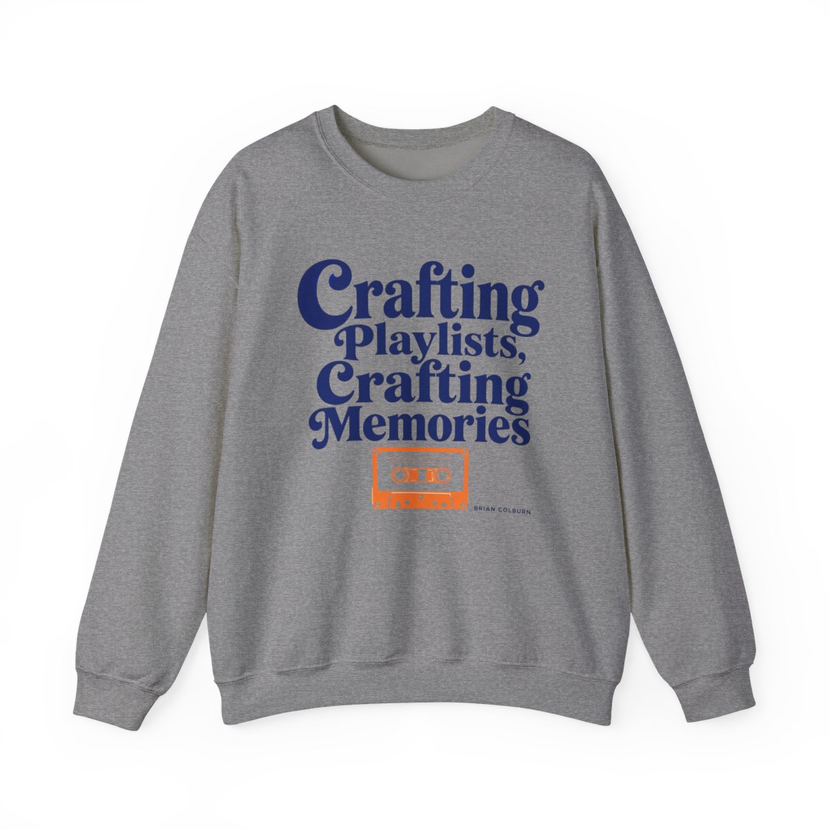 Mixtape "Crafting Playlists, Crafting Memories" Crewneck - alternate angle 2, merchandise
