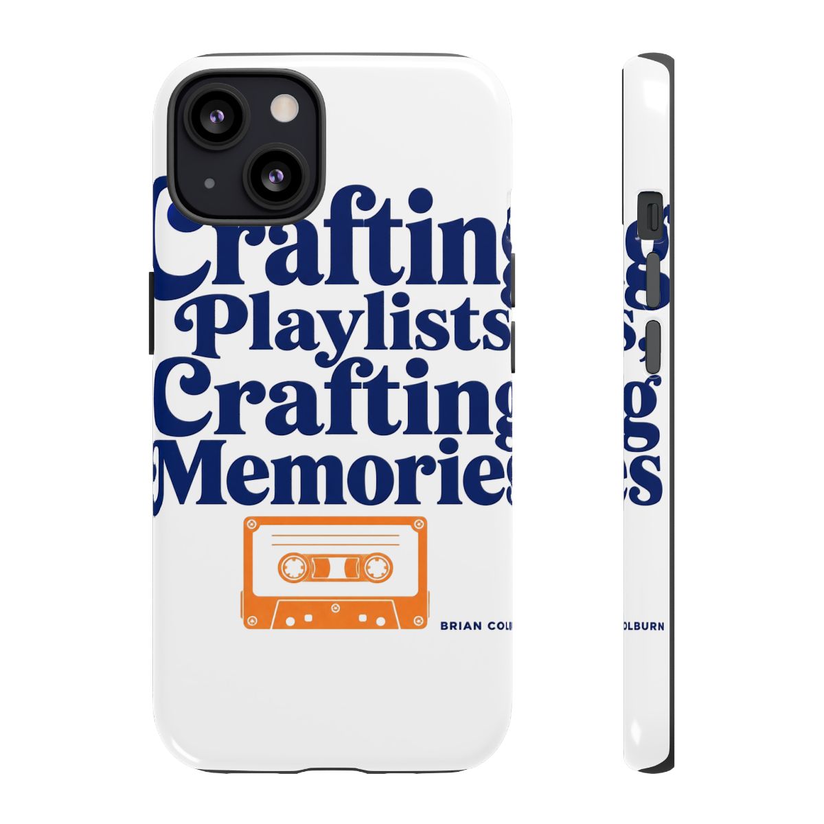 Mixtape "Crafting Playlists, Crafting Memories" Phone Case - alternate angle 4, merchandise