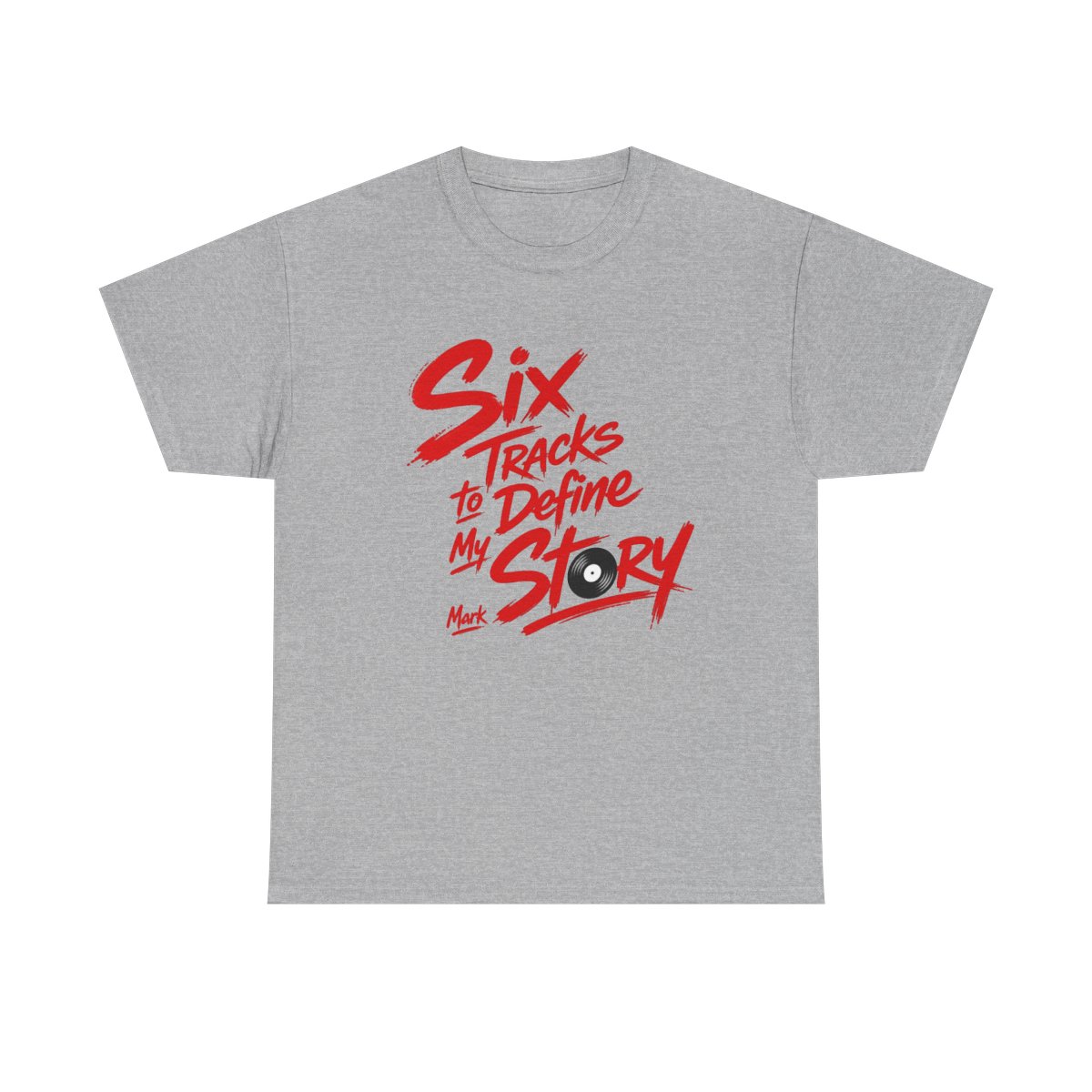 Mixtape "Six Tracks to Define My Story" Unisex Tee - alternate angle 2, merchandise