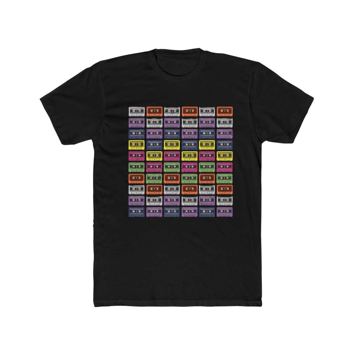 Retro Rainbow Mixtapes T Shirt - alternate angle 2, merchandise