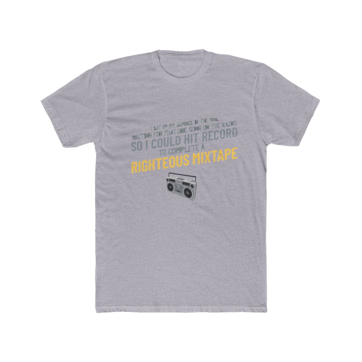 '80s Jambox, Righteous Mixtape Life -- retro nostalgia T Shirt - alternate angle 3, merchandise