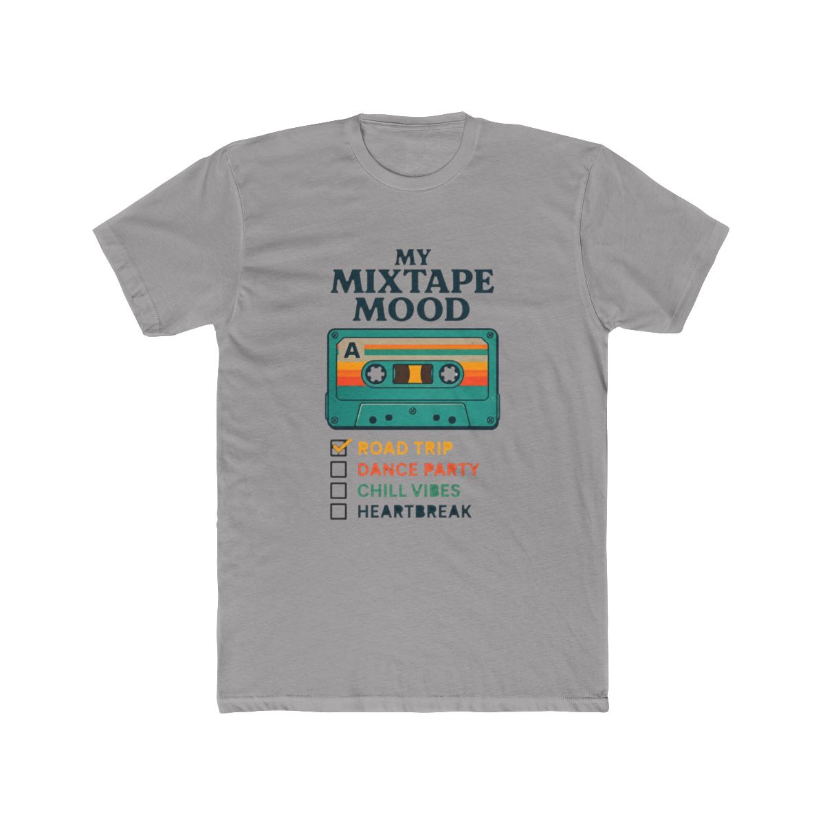 Retro Cassette Tape Mixtape Mood Checklist Colorful T Shirt