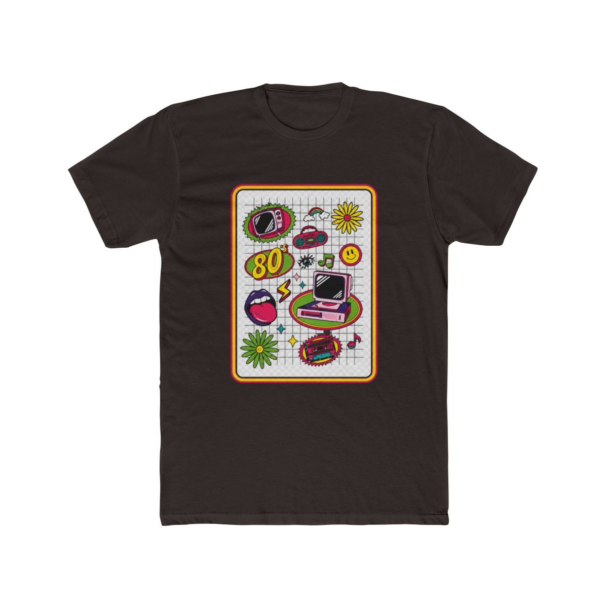 80s Retro Cassette Tape Mixtape TV Television Set Video Game Performance T Shirt