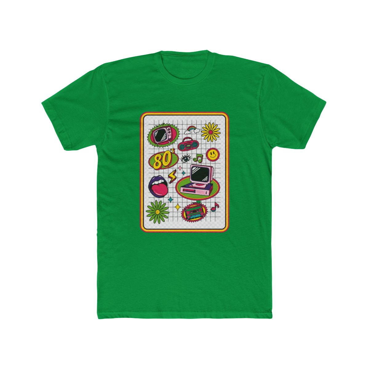 80s Retro Cassette Tape Mixtape TV Television Set Video Game Performance T Shirt - alternate angle 5, merchandise
