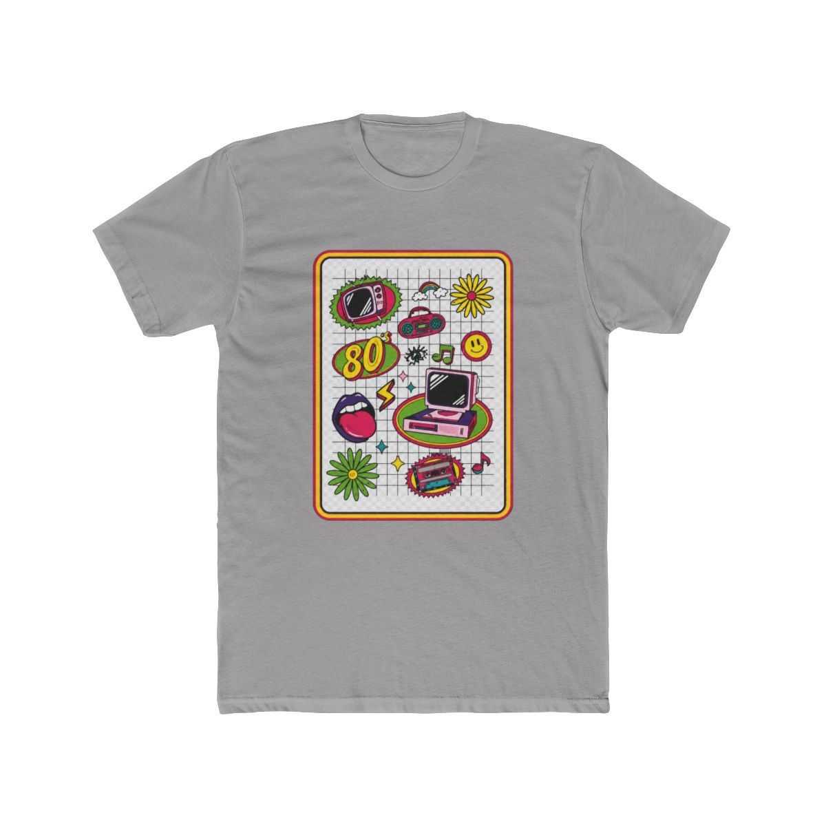 80s Retro Cassette Tape Mixtape TV Television Set Video Game Performance T Shirt