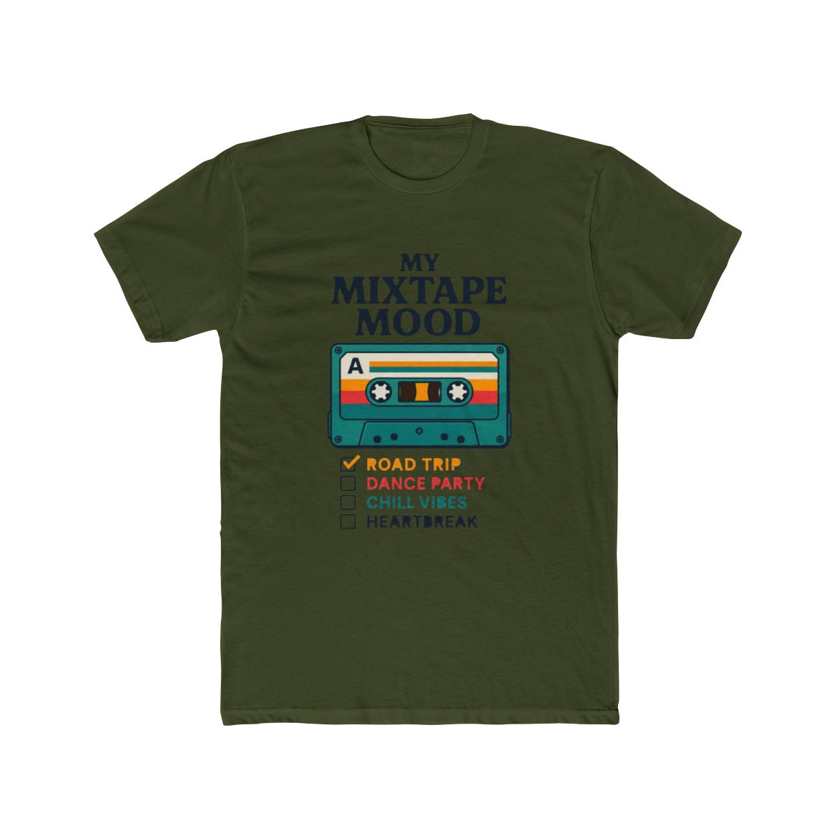 Retro Cassette Tape Mixtape Mood Checklist Colorful Performance T Shirt