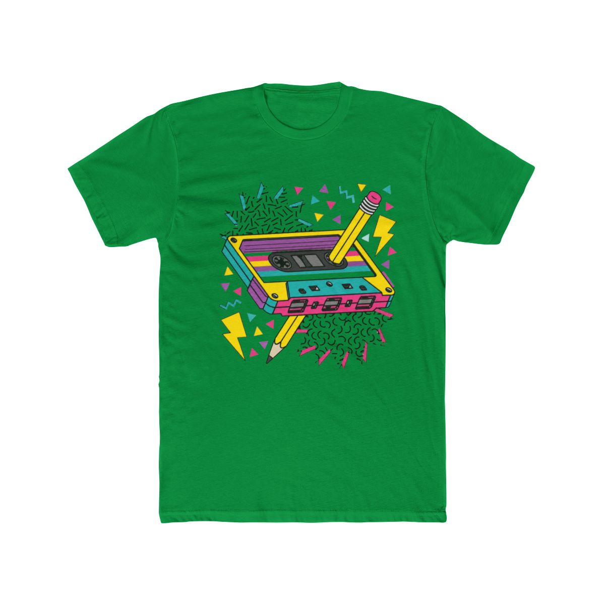 Vintage Cassette Tape Pencil 80s 90s Music Mixtape Men Women T Shirt - alternate angle 5, merchandise