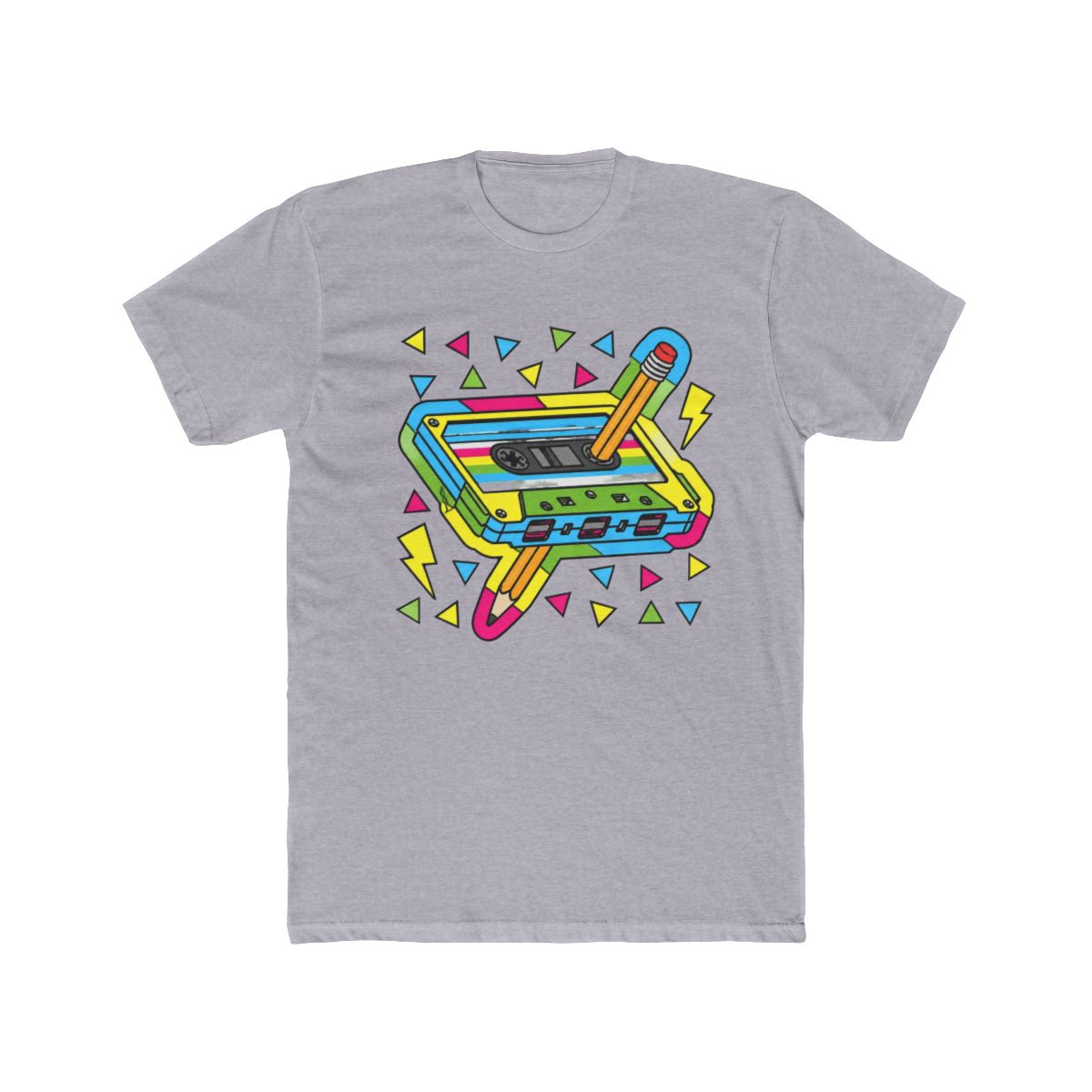 Vintage Cassette Tape Pencil 80s 90s Retro Music Mixtape T Shirt - alternate angle 3, merchandise