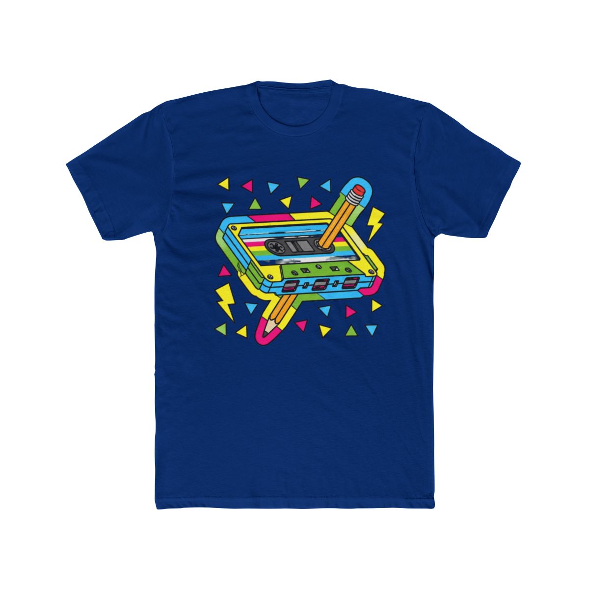 Vintage Cassette Tape Pencil 80s 90s Retro Music Mixtape T Shirt - alternate angle 3, merchandise