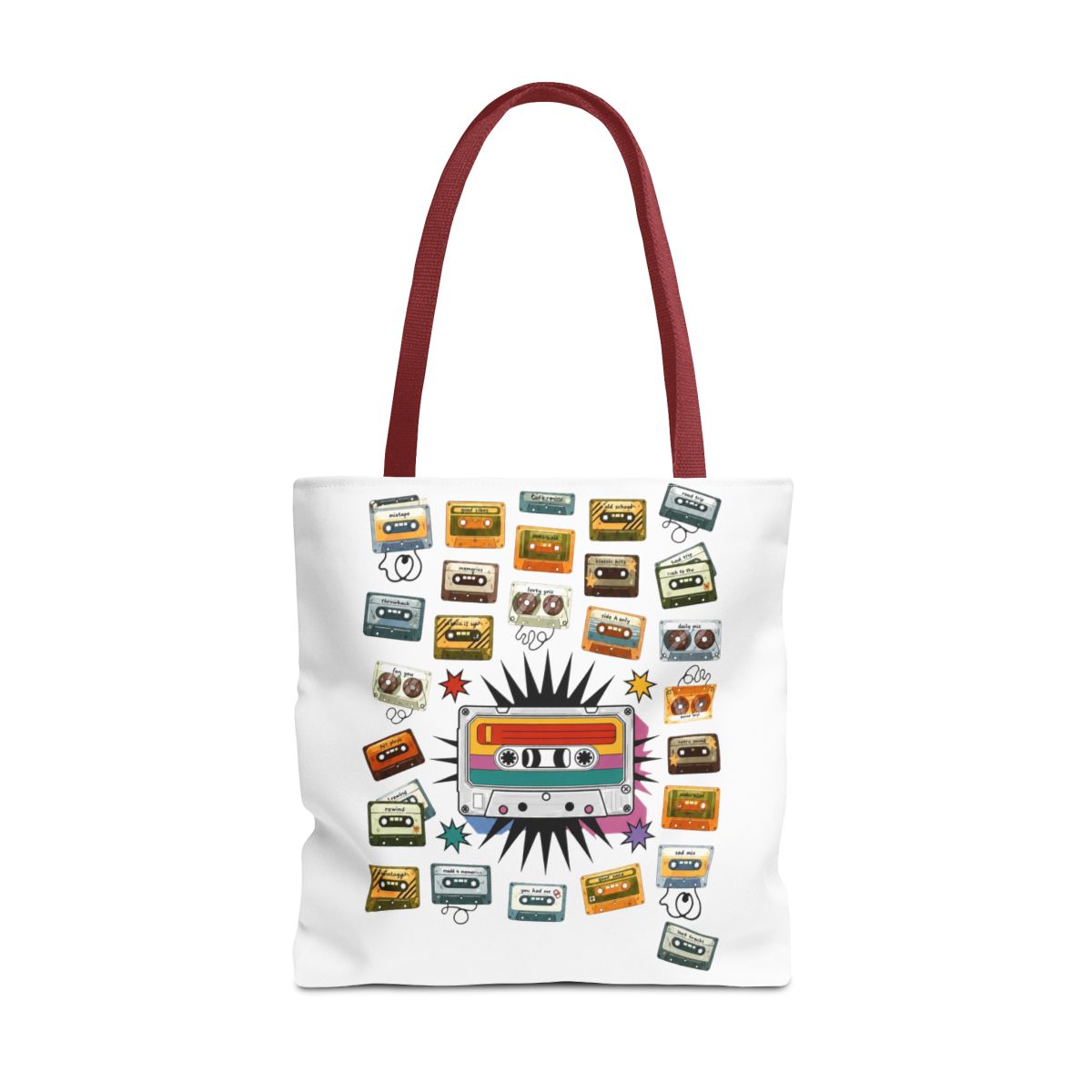 G2TUP Mixtape Bags Music Lovers Gift 80s Mixtape Cassette Design Shoulder Bag Mixtape Merch