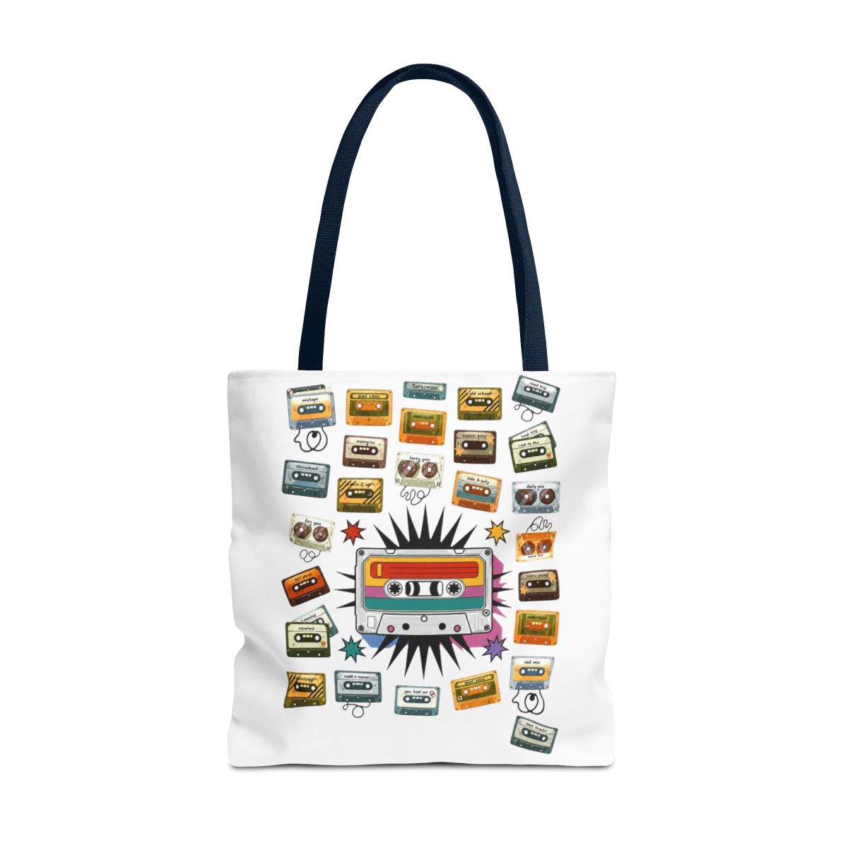 G2TUP Mixtape Bags Music Lovers Gift 80s Mixtape Cassette Design Shoulder Bag Mixtape Merch - alternate angle 4, merchandise