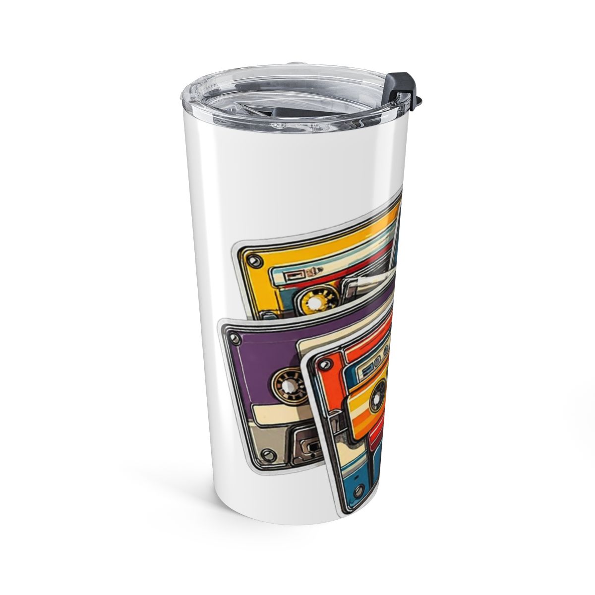 Retro Cassette Tape Sticker 4 Inch 80s Vintage Mixtape Music - Waterproof Vinyl Decal for Laptop Water Bottle Car Tumbler - Durable Funny Aesthetic Long-Lasting Stickers for Adults ID44990 - alternate angle 3, merchandise
