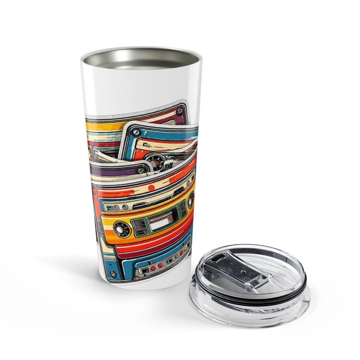 Retro Cassette Tape Sticker 4 Inch 80s Vintage Mixtape Music - Waterproof Vinyl Decal for Laptop Water Bottle Car Tumbler - Durable Funny Aesthetic Long-Lasting Stickers for Adults ID44990 - alternate angle 4, merchandise